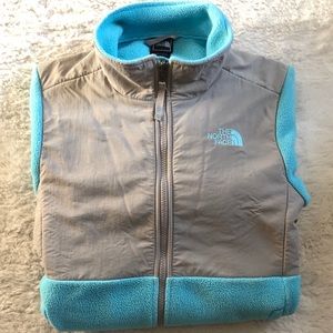 Girls Fleece Light Blue North Face Jacket